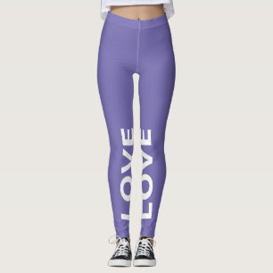 Love Periwinkle Monochrome Classic Text Leggings
