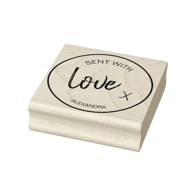  Love Personal Message Modern Rubber Stamp (Stamp)