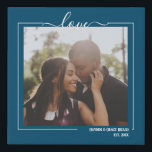 Love Personalised Photo and Text Typography Faux Canvas Print<br><div class="desc">Love themed Personalised Photo and Text Typography wall art -  Faux Wrapped Canvas Print from Ricaso - add your own photograph and text to this great faux canvas</div>