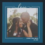 Love Personalised Photo and Text Typography Faux Canvas Print<br><div class="desc">Love themed Personalised Photo and Text Typography wall art -  Faux Wrapped Canvas Print from Ricaso - add your own photograph and text to this great faux canvas</div>