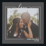 Love Personalised Photo and Text Typography Faux Canvas Print<br><div class="desc">Love themed Personalised Photo and Text Typography wall art -  Faux Wrapped Canvas Print from Ricaso - add your own photograph and text to this great faux canvas</div>