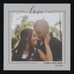 Love Personalised Photo and Text Typography Faux Canvas Print<br><div class="desc">Love themed Personalised Photo and Text Typography wall art -  Faux Wrapped Canvas Print from Ricaso - add your own photograph and text to this great faux canvas</div>