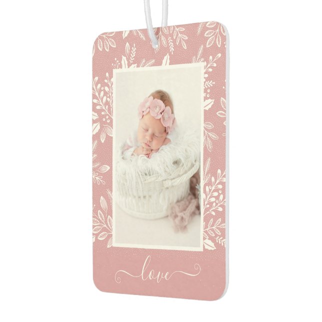 LOVE Personalised Photo Car Car Air Freshener (Left)
