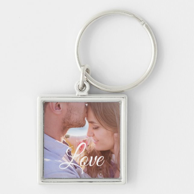 Love Personalised Photo Couple's Key chain (Front)