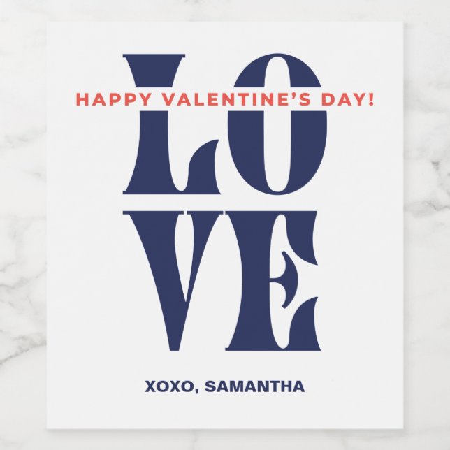 LOVE Personalised Wine Labels (Single Label)