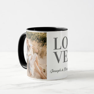 "LOVE" personalized Full photo layout & name Mug