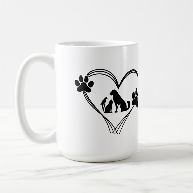 Love Pets paws  Coffee Mug (Left)