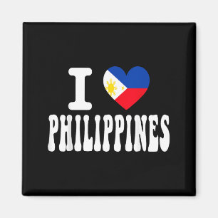 Love Philipnes Heart Flag Retro Travel Souvenir Magnet