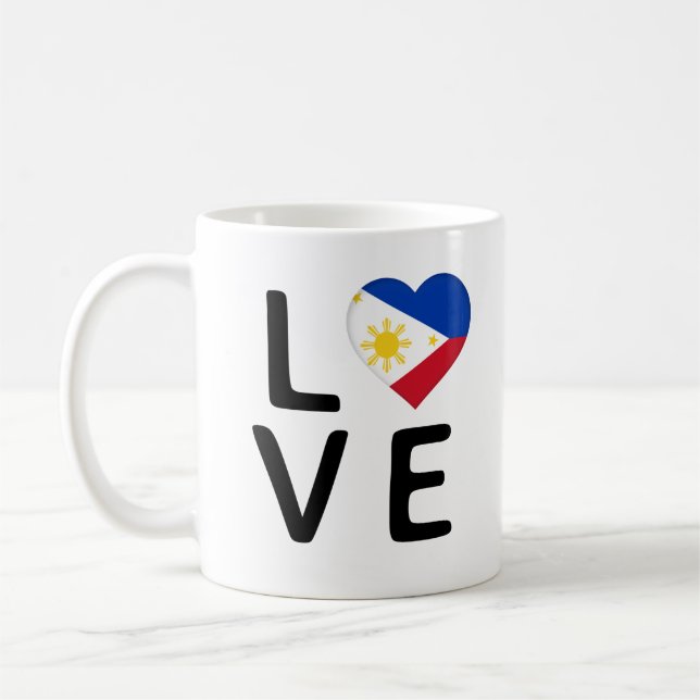 Love - Philippines Flag Coffee Mug (Left)