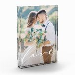 Love Photo Block<br><div class="desc">This custom wedding photo block features a romantic script font.</div>
