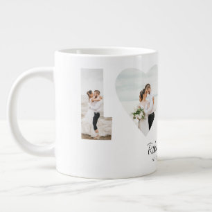 Love Photo Collage 4 Photos Anniversary Gift Large Coffee Mug