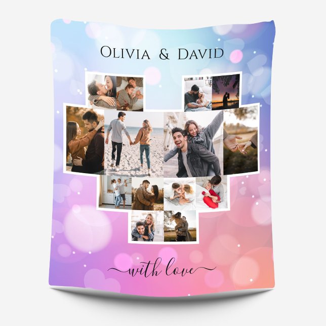 Love Photo Collage  Fleece Blanket (Creator Uploaded)