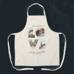 Love photo collage modern cream personalised apron<br><div class="desc">Love 4 photo simple modern natural cream personalised anniversary,  wedding,  birthday or Christmas gift apron for the one you love.</div>