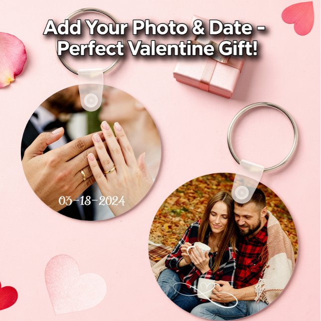 Love Photo Customisable Valentine Keychain (Creator Uploaded)
