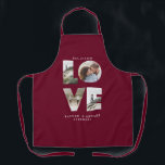 Love photo simple modern personalised burgundy apron<br><div class="desc">Love 4 photo simple modern burgundy,  cherry red personalised anniversary,  wedding,  birthday or Christmas gift apron for the one you love.</div>
