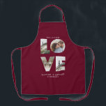 Love photo simple modern personalised burgundy apron<br><div class="desc">Love 4 photo simple modern burgundy,  cherry red personalised anniversary,  wedding,  birthday or Christmas gift apron for the one you love.</div>