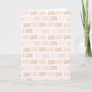 Love phrase Valentine's Day pattern Card