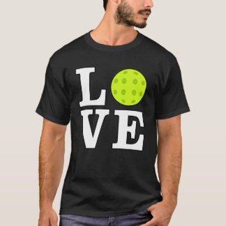 Love Picklebal - White Text T-Shirt