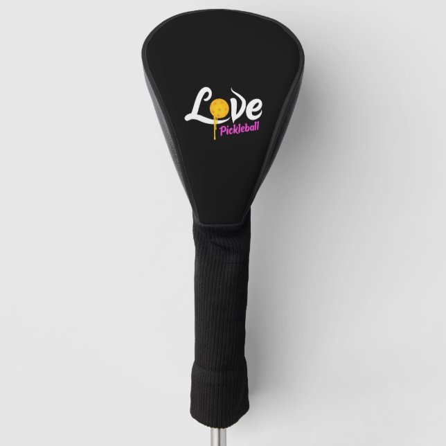 Love Pickleball             Golf Head Cover (Front)