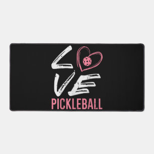 Love Pickleball Heart Pickle Ball Women Girls Kids Desk Mat