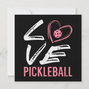 Love Pickleball Heart Pickle Ball Women Girls Kids Invitation