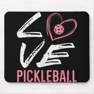 Love Pickleball Heart Pickle Ball Women Girls Kids Mouse Pad
