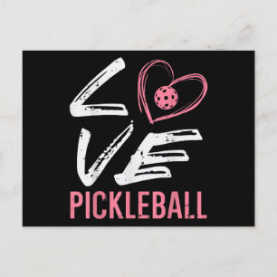 Love Pickleball Heart Pickle Ball Women Girls Kids Postcard