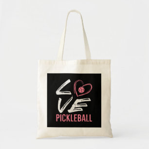 Love Pickleball Heart Pickle Ball Women Girls Kids Tote Bag