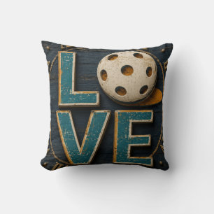Love Pickleball Rustic Vintage Pickleball Lover  Cushion