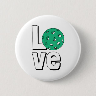 Love pickleball shirts men women pickleballers 6 cm round badge