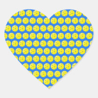 Love Pickleball Yellow on Blue Pickleball Print