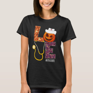 Love PICU Nurse Life Nurse Halloween Pumpkin Costu T-Shirt