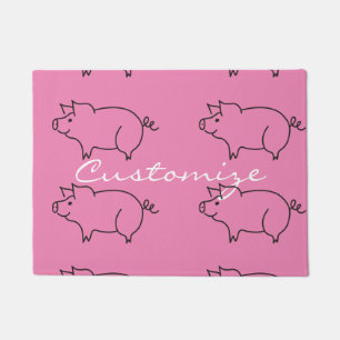 Love Pig Animal Thunder_Cove Doormat