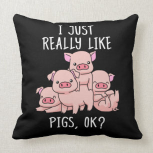 Love Pig Gift Women Pig Gifts Swine Cute Pig Cushion