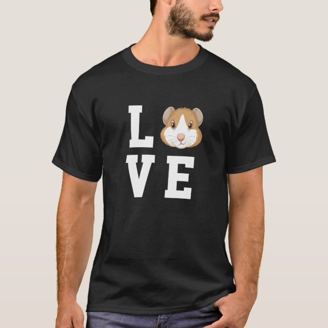 Love Pig Graphic Guinea Pig Owner Pet Cavy Animal  T-Shirt (Front)