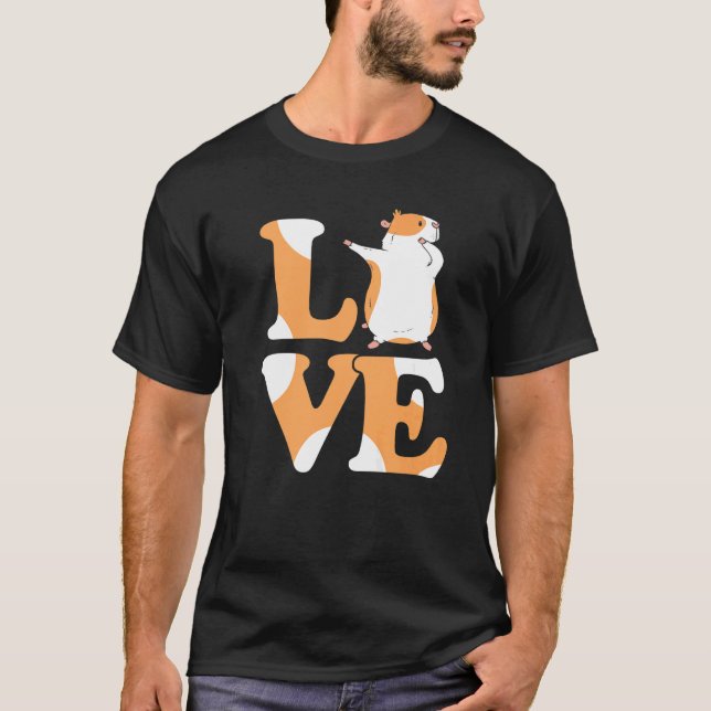 Love Pig Graphic Guinea Pig Owner Pet Cavy Animal  T-Shirt (Front)