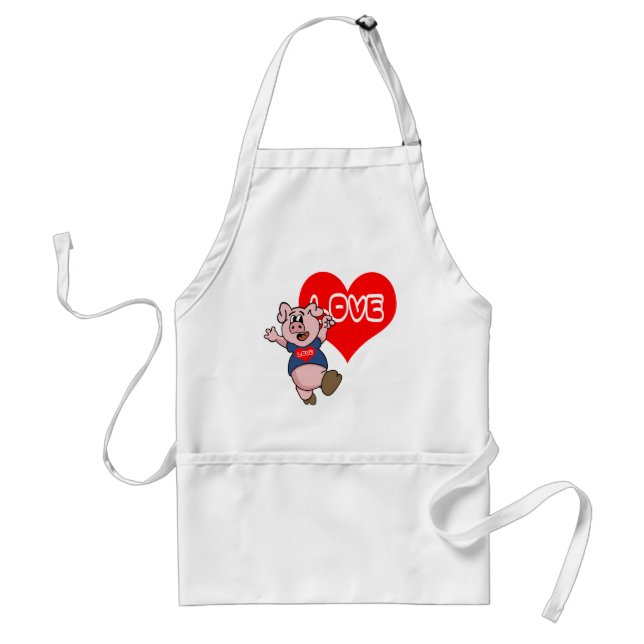Love Piggy Standard Apron (Front)