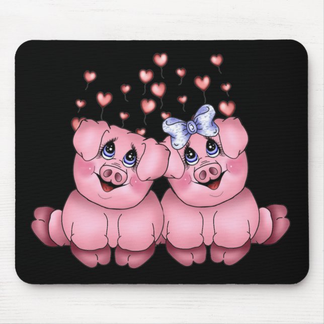 Love Pigs Mousepad (Front)
