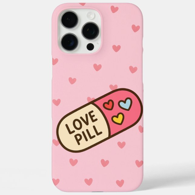Love Pill Cartoon Sticker – Cute Capsule with Hear Case-Mate iPhone Case (Back)