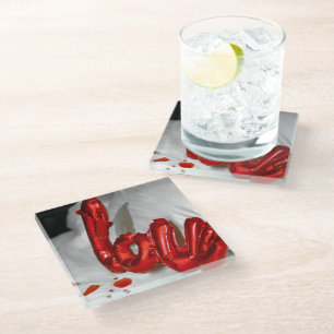 LOVE PILLOW GLASS COASTER