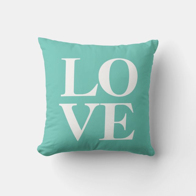 Love Pillow | Teal (Front)