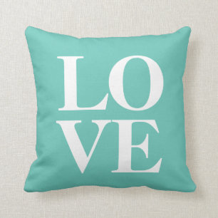 Love Pillow   Teal