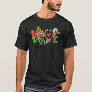 Love Pineapple Stethoscope Watermelon Lpn Life Su T-Shirt