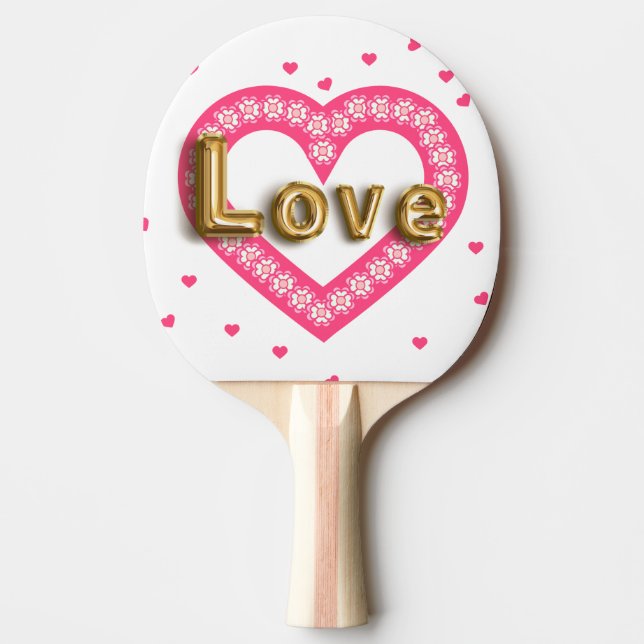 love ping pong paddle (Front)