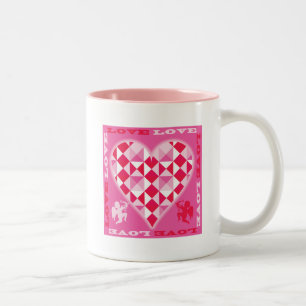 Love (Pink Diamond) Two-Tone Coffee Mug