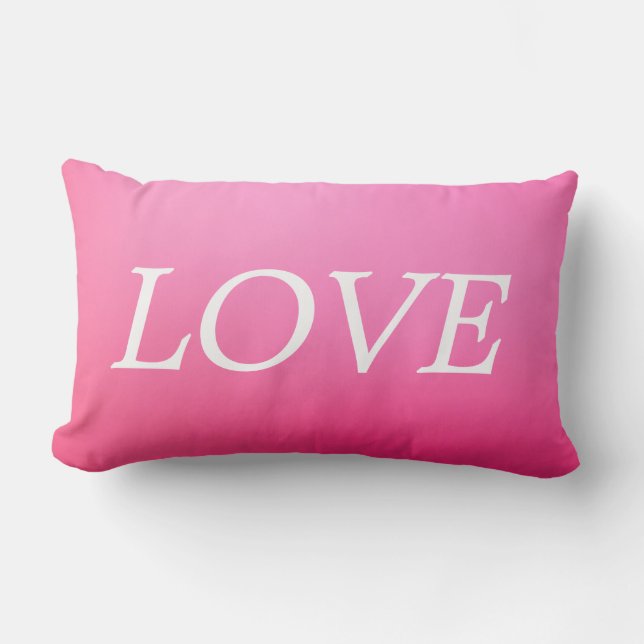 lOVE  Pink , flowers inspiration pillow (Front)