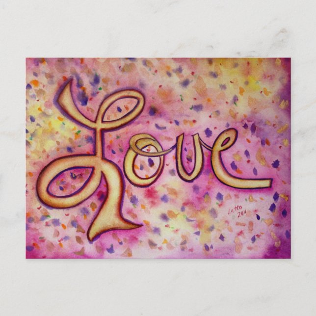 Love Pink Glamourous Postcard (Front)