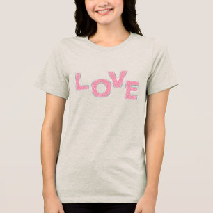 Love Pink Glitter Tri-Blend Shirt