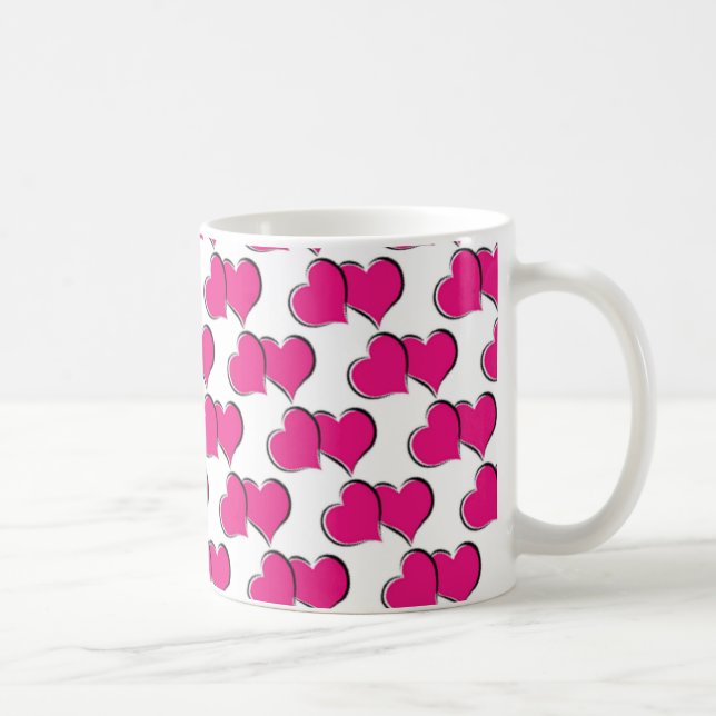 Love pink hearts mug (Right)
