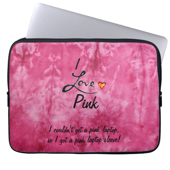 Love Pink Laptop Sleeve (Front)